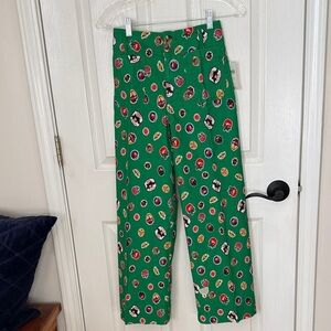 Maeve Green Fruit Print Pants